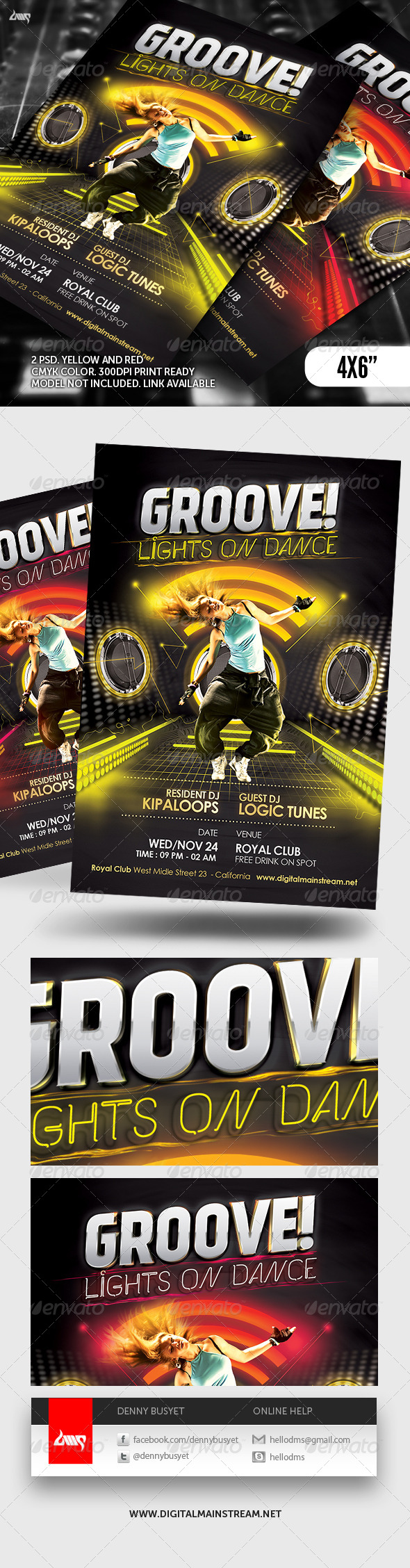 Groove Dance Club Flyer Template - Events Flyers