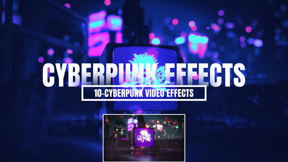 Cyberpunk Overlays Effect Elements template preview