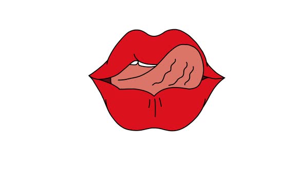 Lips Lick Animation