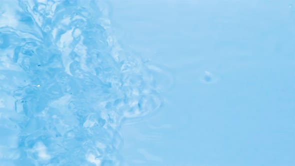 Close Up View on Water Texture with Water Drops on the Water Overlay Effect for Video Mockup