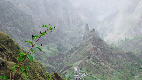 Majestic View of Mountains and Valleys on the Trekking Path on Santo Antao Island alt