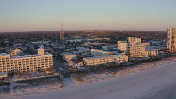 Jacksonville Beach and its waterfront living in the early morning hours alt