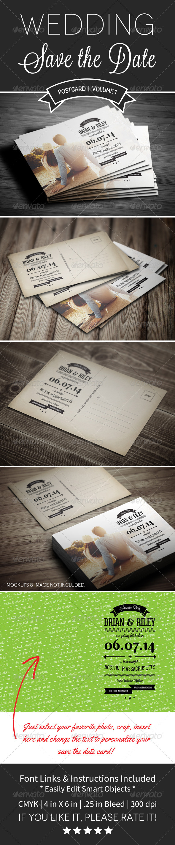 Save The Date Postcard | Volume 1 by MakeMediaCo | GraphicRiver
