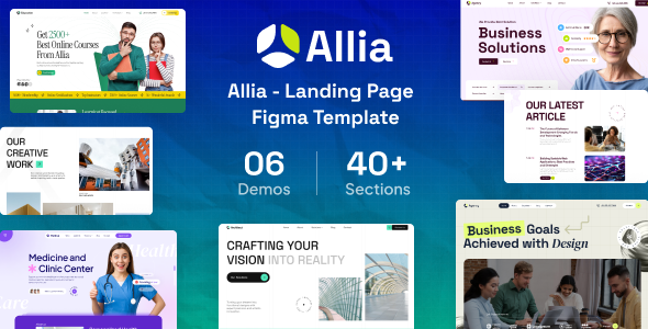 Allia | Landing Page Figma Template