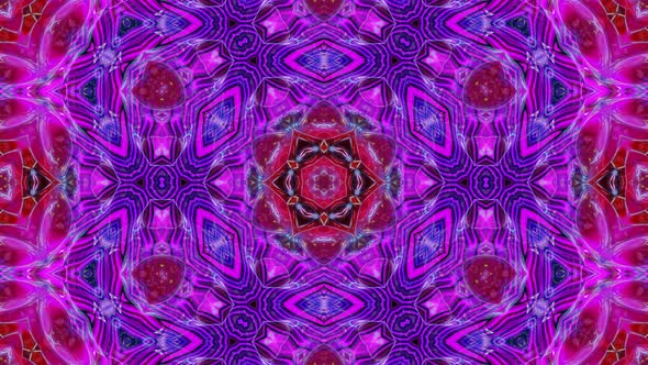 Liquid Red Yellow Symmetrical Pattern Like Kaleidoscope with Waves alt