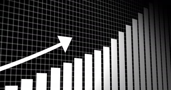 Business graph showing  3d arrow growth.  Business success. 05 alt