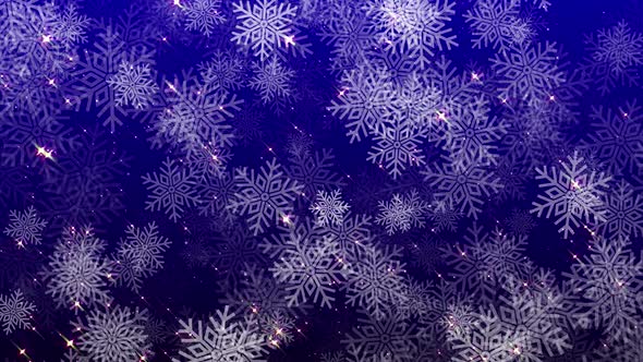 Snowflakes Blue Background