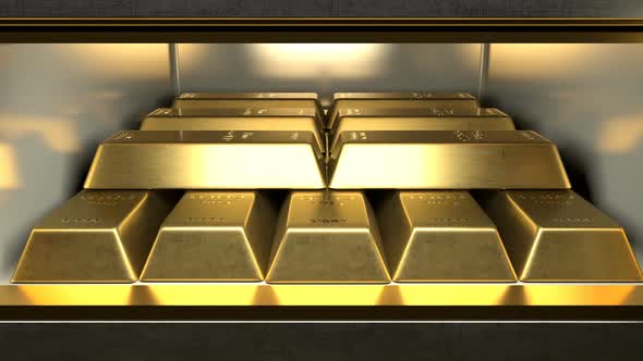 Fine Gold Bars Inside Safety Deposit Box alt