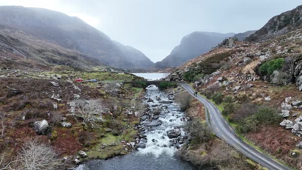 Gap of Dunloo 1 - County Kerry, Killarney National Park - Stabilized droneview in 4K alt