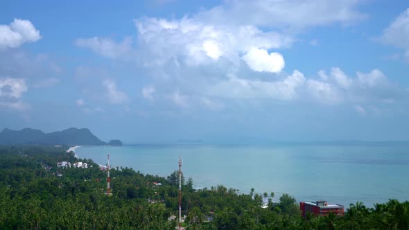 beautiful ocean sea veiw at Naern Thae Wada viewpoint in Nakhon Si Thammarat, Thailand alt