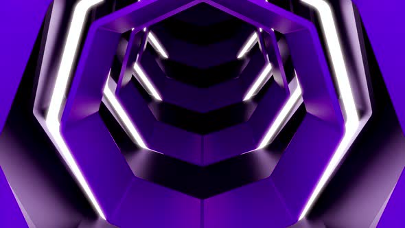 Abstract Rhombus Shaped Tunnel Blinking on a Black Background Seamless Loop alt