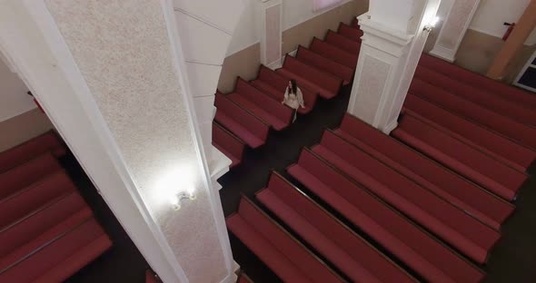 Motion View Woman in Catholic Church