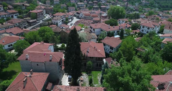 Village And Roofs Aerial View