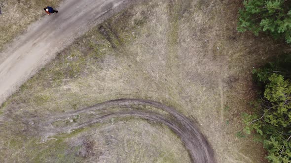 Cloudy Aerial Video of Pine Forest Flying Above alt