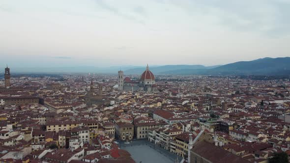 Florence Santa Maria del Fiore Basilica Church Aerial View alt
