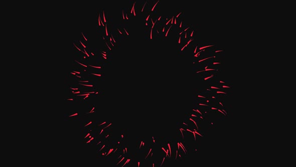 Red Particles Motion in Space