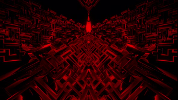 Deep Red Rotating Labyrinth Loop Background