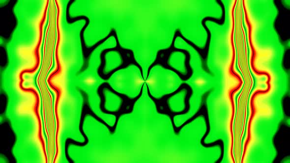 Kaleidoscope, mandala. 3d render music broadcast TV flashing, night club, music video vj pattern alt