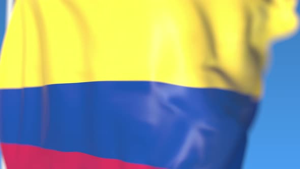 Flying National Flag of Colombia alt