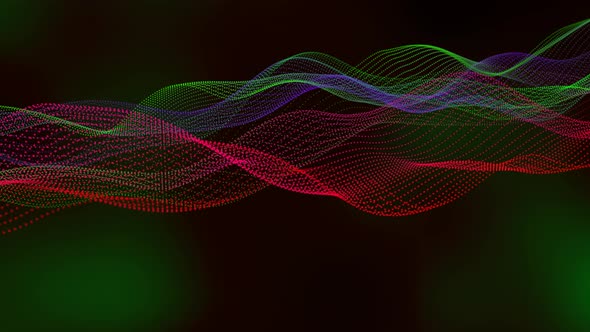 Beautiful Background Particle Line Wave Animation alt