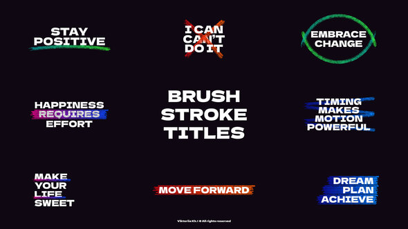 Brush Stroke Titles | After Effects Titles template preview