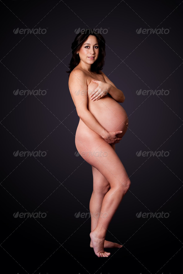 Beautiful naked pregnant woman - Stock Photo - Images