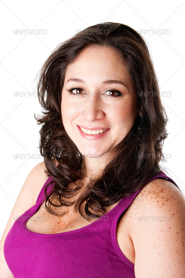 Happy smiling woman face - Stock Photo - Images