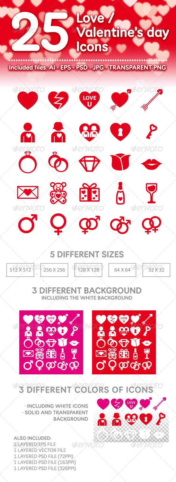 25 Love / Valentine's Day Icons - Miscellaneous Icons