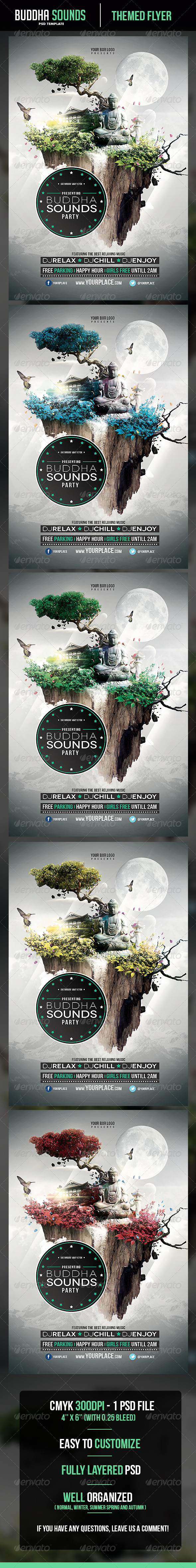 Buddha Sounds Flyer Template - Clubs & Parties Events