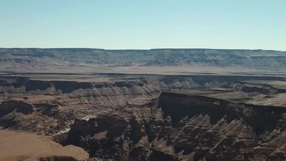 Fish River Canyon in Namibia, Africa Aerial Drone Shot.  Lanscape of the the Largest Canyon in Afric alt