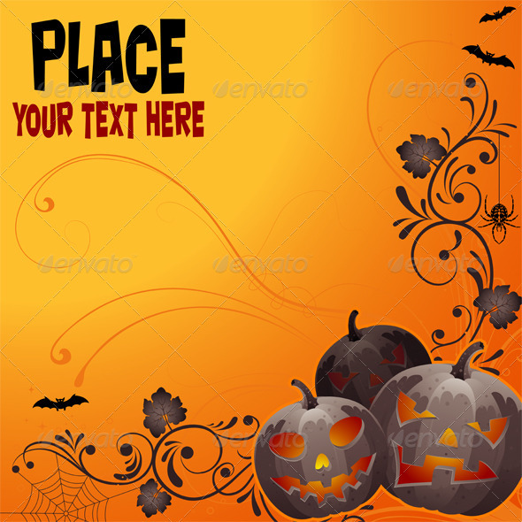 Floral Halloween background
