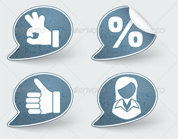 Collect Sticker with Hand and Woman Icon