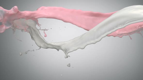 Strawberry milk splash, Slow Motion alt