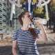 Fitness Girl Drinks from a Shaker After Training - VideoHive Item for Sale