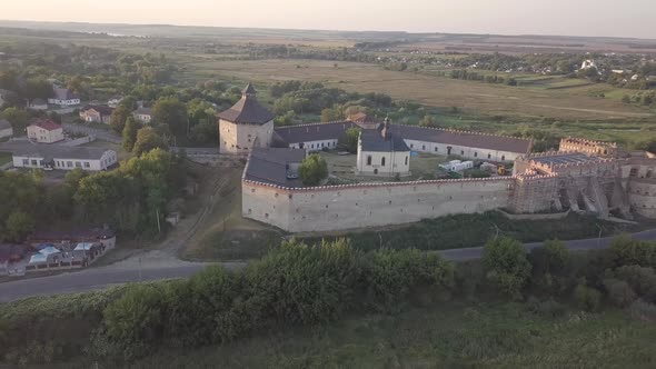 Ruined Medzhybizh Castle Situated at Southern Bug Rivers, Ukraine alt