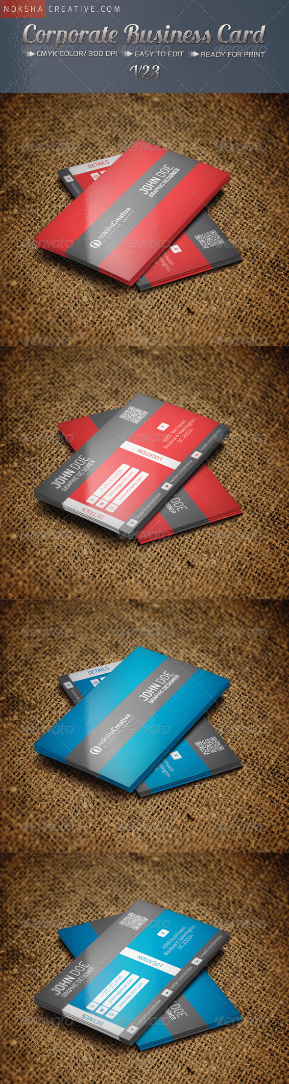Corporate Business Card v-23 - Corporate Business Cards