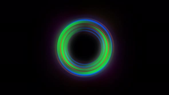 Abstract Glowing colorful Circle Round Animation