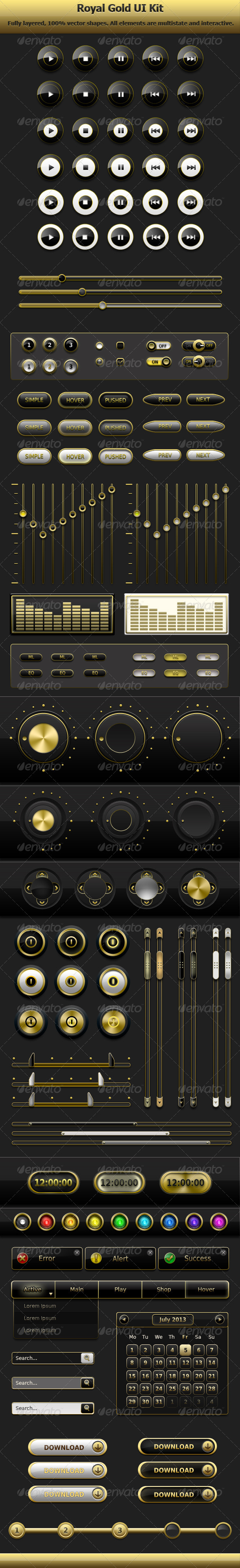 Entertainment User Interface Kit - User Interfaces Web Elements