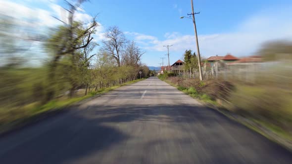Hyperlapse Accelerated POV Vehicle Drive in Serbia