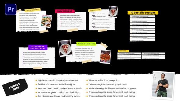 Bullet Point Lower Third Premiere Pro template preview