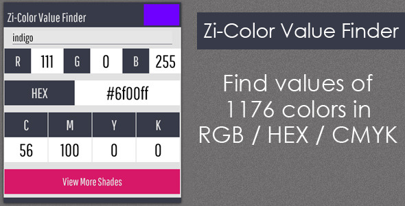 Zi-Color Value Finder - CodeCanyon 5124952