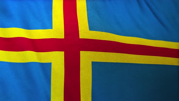 Flag of the Aland Islands, an Autonomous Region of Finland