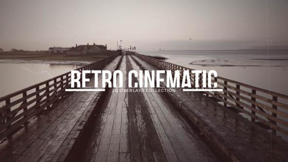 20 Cinematic Retro Overlays Elements template preview