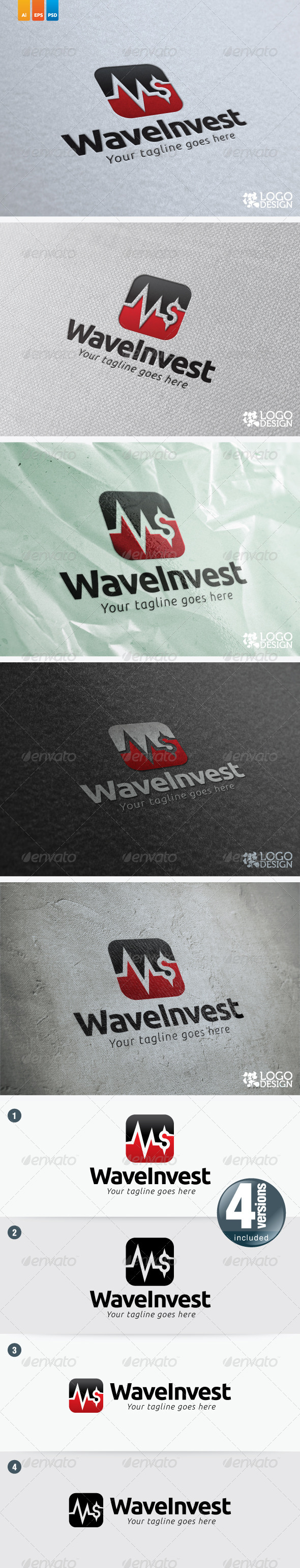 Wave Invest - Symbols Logo Templates