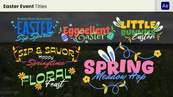 Easter & Nature Title Titles template preview