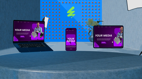 Dynamic 3D Device Mockup Product Promo template preview