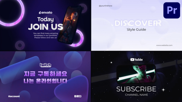 Stylish Gradient Typography for Premiere Pro Premiere Pro template preview