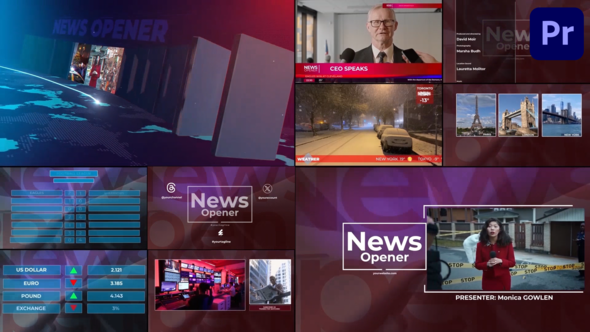 News Broadcast Pack for Premiere Pro Premiere Pro template preview