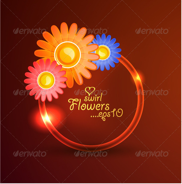 Swirl flower background