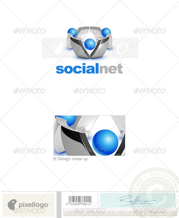 Social Media Logo 3D-720 - 3d Abstract